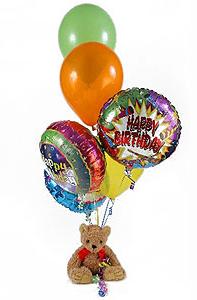 kar���k renkte 17 adet balon ve k���k ay�c�k 